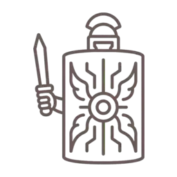 Roman shield icon, variant 1