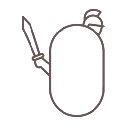 Roman shield icon, variant 3