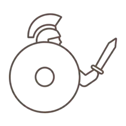 Roman shield icon, variant 4